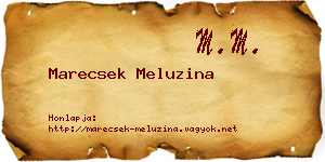 Marecsek Meluzina névjegykártya